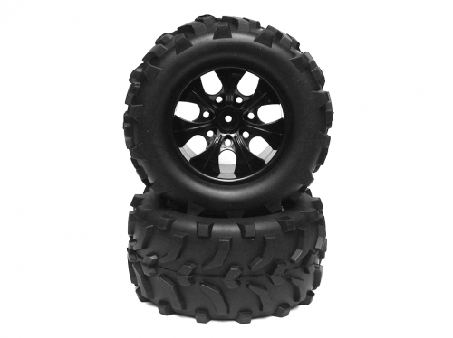 Team Raffee Co. Miscellaneous All 2 In 1 1/10 Monster Truck Wheel & Tire Set 7 Spoke Patter C