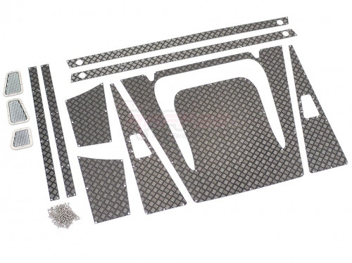 Team Raffee Co. Team Raffee Co. TRC-D110 Stainless Steel Diamond Plate Accessories Pack for Defender Wagon D90/D110 Black