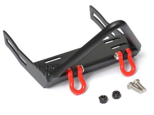 Team Raffee Co. Axial SCX10 Realistic Steel Stinger Front Bumper w/ Towing Hooks Black