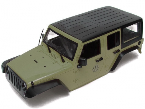 Team Raffee Co. Miscellaneous All 5 Door Rubicon Body for 1/10 Ceawler 313mm Kit Version Army Green