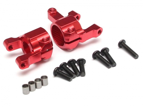 Team Raffee Co. Axial SCX10 II Aluminum Front C-hub (2) Red