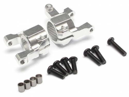 Team Raffee Co. Axial SCX10 II Aluminum Front C-hub (2) Silver