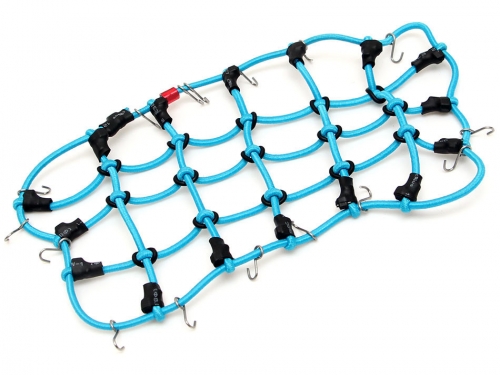 Team Raffee Co. Miscellaneous All Scale Accessories Elastic Luggage Net with Hooks 20x12cm for RC Crawler & Truck Blue