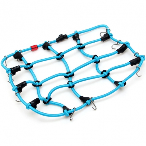 Team Raffee Co. Miscellaneous All Scale Accessories Elastic Luggage Net with Hooks 15x9cm for RC Crawler & Truck Blue