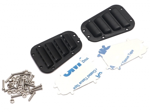 Team Raffee Co. Traxxas TRX-4 Rubber Hood Vent TRX4 Land Rover (2) Black