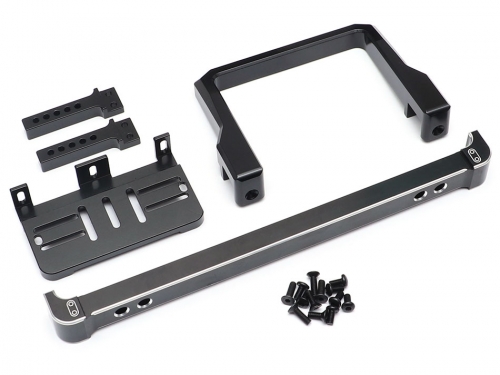 Team Raffee Co. Traxxas TRX-4 Front Aluminium Bumper w/ Removable Bull Bar & Winch Plate for TRX4 Defender