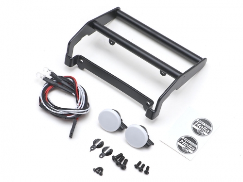 Team Raffee Co. Traxxas TRX-4 CNC Aluminum Front Bumper with LED for Ford Bronco Black