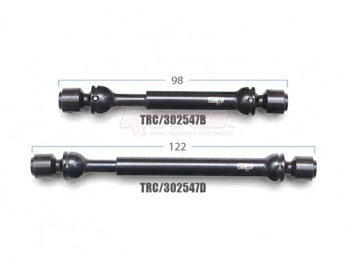 Team Raffee Co. Axial RR10 Bomber HD Hardened Steel CVD Center Drive Shafts Combo 98-126mm & 122-151mm (2)
