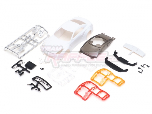 Team Raffee Co. Kyosho Mini-Z MR-03 LB Performance GTR (R35) White Hard Body Set for Mini-Z