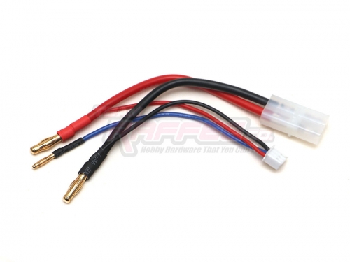 Team Raffee Co. Miscellaneous All 4mm Bullet Banana to Female Tamiya LiPo Battery Lead Wire & JST-XH Balance