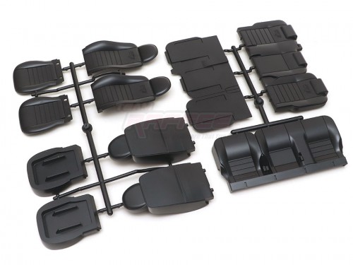 Team Raffee Co. Boom Racing D90/D110 Chassis Lightweight Interior Front & Rear Molded Plastic Seats for Defender D90 / D110 Pickup and Wagon Body