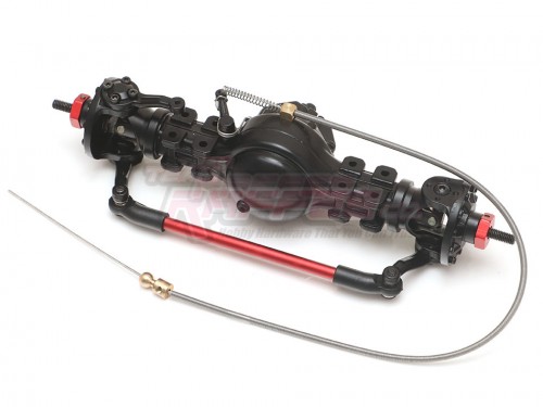 Team Raffee Co. Miscellaneous All 1/14 Assembled Metal Front Axle w/ Differential Lock for Tamiya Truck Black