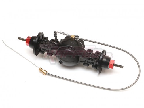 Team Raffee Co. Miscellaneous All 1/14 Assembled Metal Rear Axle w/ Differential Lock for Tamiya Truck Black