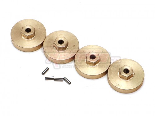 Team Raffee Co. Axial SCX24 Brass Wheel Weights with Hex Hub (4)