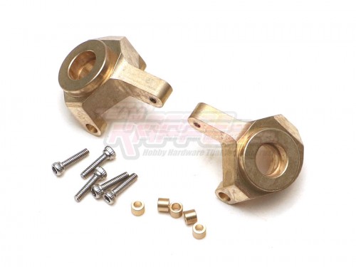 Team Raffee Co. Axial SCX24 Brass Front Steering Knuckle (2)