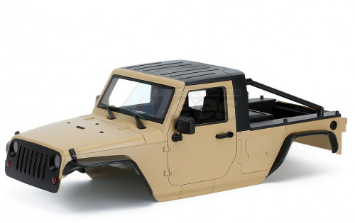 Team Raffee Co. Miscellaneous All Wrangler Pickup Hard Body for 1/10 Crawler 313mm Desert Yellow