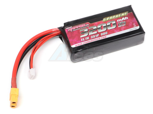 Team Raffee Co. Miscellaneous All 11.1V 3200mAh 90C Graphene 3S LiPo Soft Case Battery Pack XT60 Plug 88x44x25mm