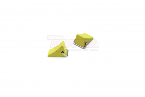 Team Raffee Co. Miscellaneous All Scale Aluminum Tires Block Pads for 1/24 RC (2) Yellow