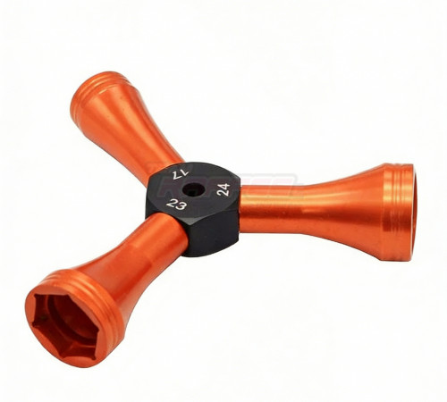 Team Raffee Co. Miscellaneous All CNC Aluminum Socket Wrench for Off-Road Scale RC Car Orange