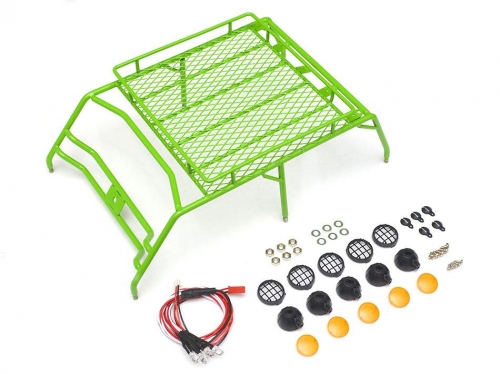 Team Raffee Co. Miscellaneous All Roof Luggage Rack For 1/10 AMG Benz 4x4 Truck Green