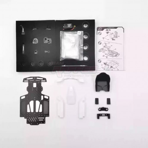 Team Raffee Co. Miscellaneous All 1/10 Go-Kart KIT Ver.A w/ Electronics & Stickers Black