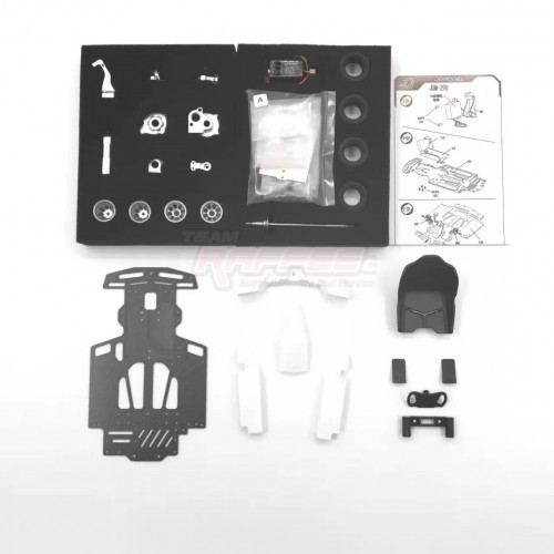 Team Raffee Co. Miscellaneous All 1/10 Go-Kart KIT Ver.A w/ Electronics & Stickers Silver