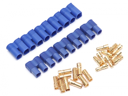 Team Raffee Co. Miscellaneous All 3.0mm Gold Banana Connectors with EC3 Housing (5)