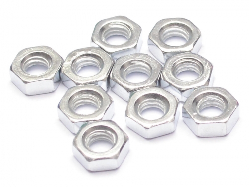 Team Raffee Co. Miscellaneous All Aluminum Steel Hex Nuts M4 (10) Silver
