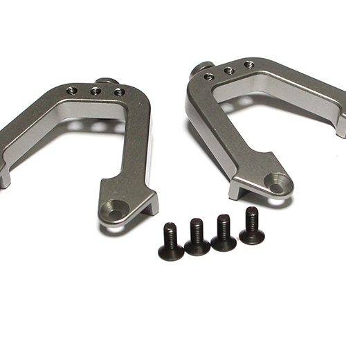 Team Raffee Co. Axial SCX10 Aluminum Rear Shock Hoops - 1 Pair Gun Metal