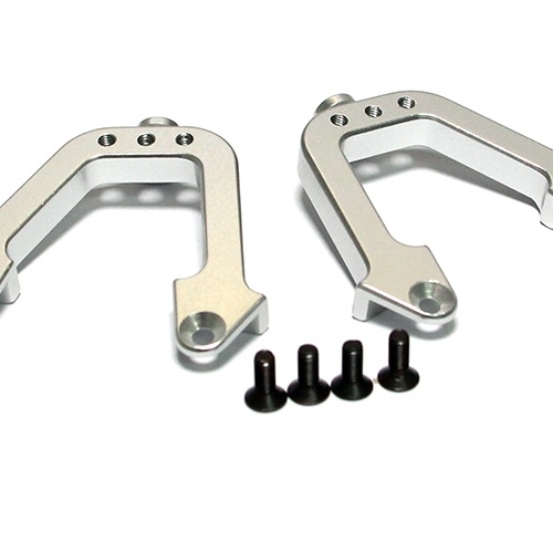 Team Raffee Co. Axial SCX10 Aluminum Rear Shock Hoops - 1 Pair Silver