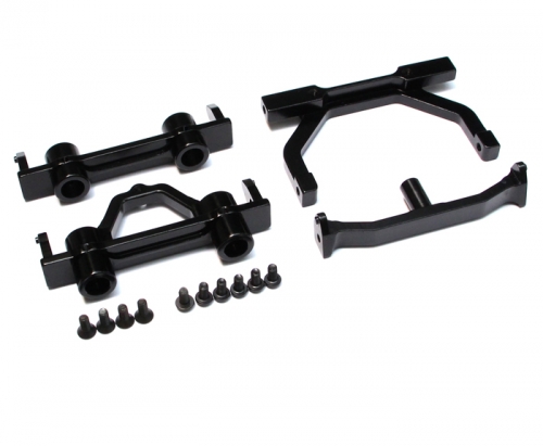 Team Raffee Co. Axial SCX10 Aluminum Front & Rear Bumper Set - 1 Set Black