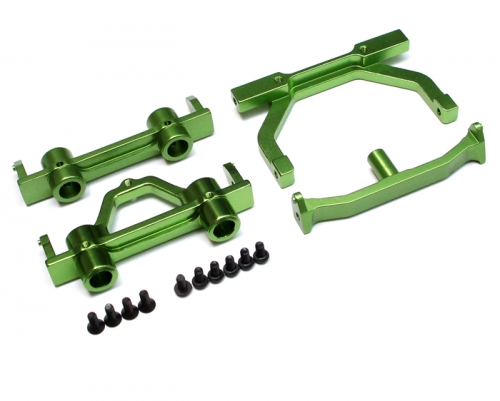 Team Raffee Co. Axial SCX10 Aluminum Front & Rear Bumper Set - 1 Set Green