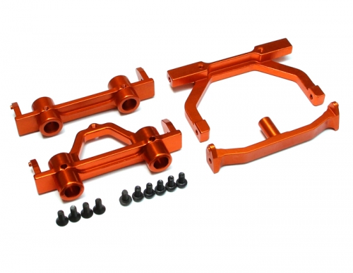 Team Raffee Co. Axial SCX10 Aluminum Front & Rear Bumper Set - 1 Set Orange