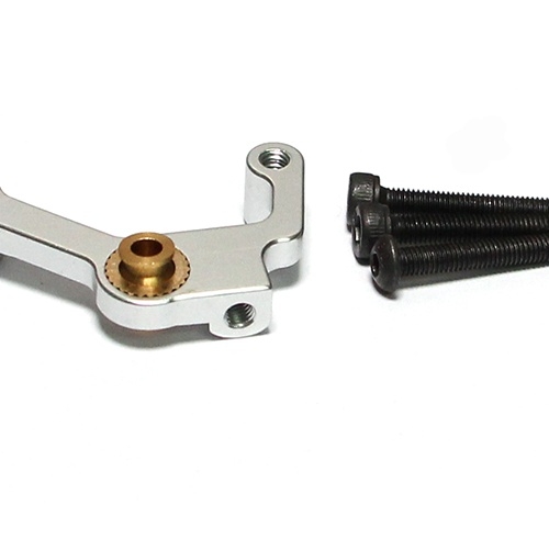 Team Raffee Co. Axial SCX10 Gear Box Roll Mount Silver