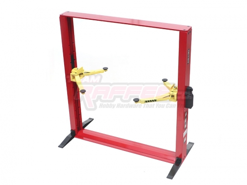 Team Raffee Co. Miscellaneous All 1/10 Alum Functional Two-Post Car Lift Red
