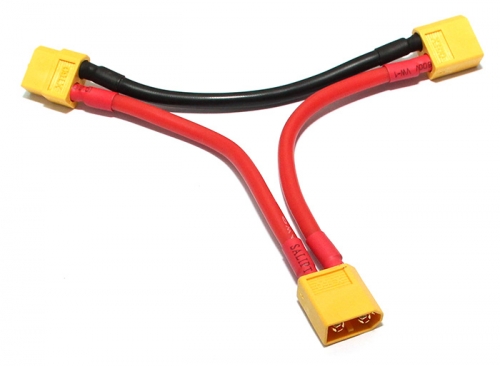 Team Raffee Co. Miscellaneous All XT60 2S Battery Harness For 2Packs In Series 12AWG -