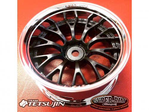 Team-Tetsujin Miscellaneous All Super RIM Chrome and Black Daisy 2pcs set