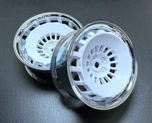 Team-Tetsujin Miscellaneous All Super Rim Set Chrome 01 x Bowler Gross White (2)