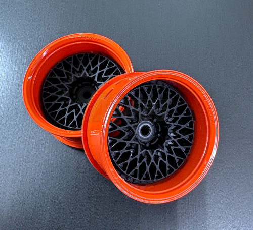 Team-Tetsujin Miscellaneous All Super RIM Set GranSeeker (MattBlack) + RIM-01 (Gloss Orange)