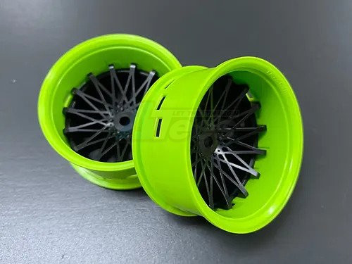 Team-Tetsujin Miscellaneous All Super Rim Set (Rim x 2 Disc x 2) Dahlia Fluorescence Green × Solid Black