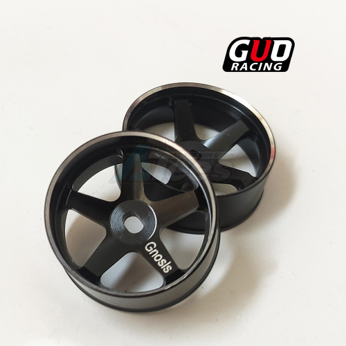 TG Racing TG Racing 1/28 Drift 22mm 5-spoke Wide Metal Wheel 1.5 offset(4) Black
