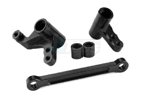 TopCad HPI Bullet MT 3.0 Aluminum Steering Bellcrank Set w/CSBB (4) Black