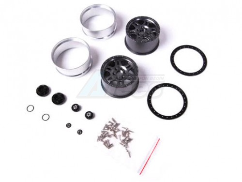 Traction Hobby Traction Hobby Founder II KX Aluminum Wheel With Hub Set 12mm/R2.6 (2)