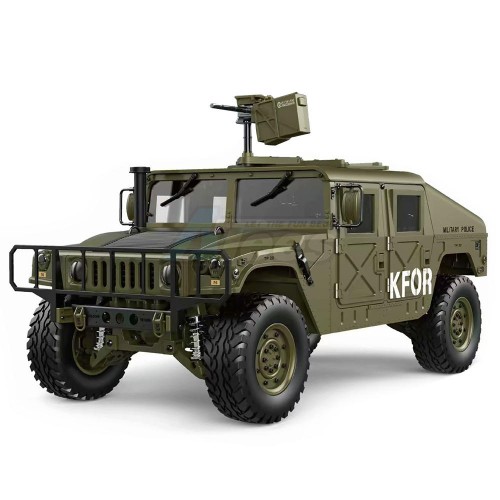 TRASPED TRASPED HG-P408 HG P408 1/10 4WD 2.4G 16CH 30+km/h US Military Truck Crawler w/ LED Light & Engine Sound Module ARTR Green