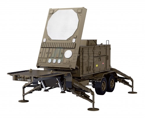 TRASPED Miscellaneous All 1/12 Military Truck Radar Vehicle RC Trailer Kit 360° Rotation Green