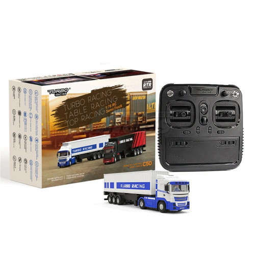 Turbo Racing Miscellaneous All 1:76 C50 COMBO Mini RC Trailer Full Set White