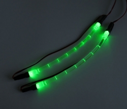 Boom Racing Miscellaneous All Ultra Bright LED Light Bar Set - 1 Pair With Adapter Green