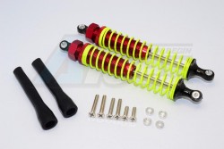 GPM Racing Miscellaneous All Plastic Ball Top Damper (110mm) With 1.2mm Coil Spring & Dust-proof Black Plastic Cover & Washers & Screws - 1pr Set Red