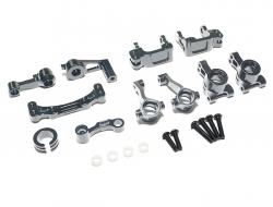 ECX Torment Boom Racing Torment Steering Combo Set - 4 Items With Tool Box Gun Metal by Boom Racing