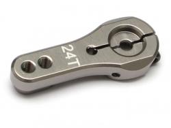 Miscellaneous All Aluminum Servo Horn (24T) for Hitec Servo Gun Metal by Boom Racing